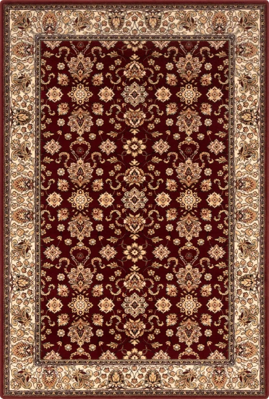 Dywan wełniany Agnella klasyczny Isfahan Kantabria rubin rozmiar 1,60x2,40 m