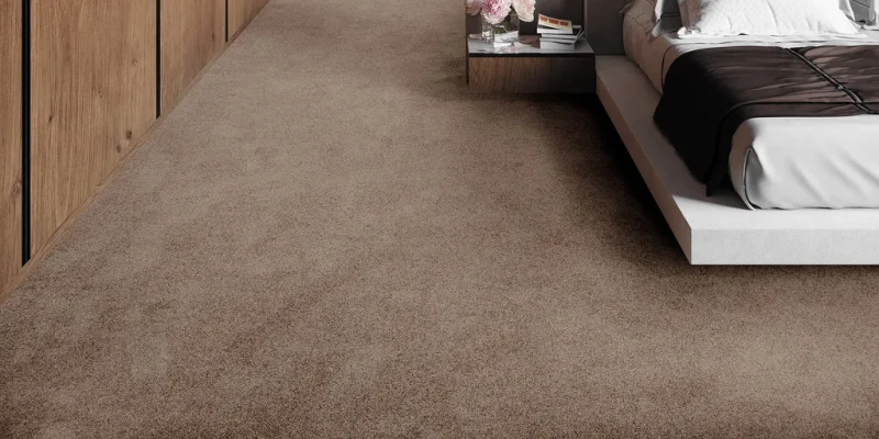 Wykładzina dywanowa AW Lustre 34 w sypialni