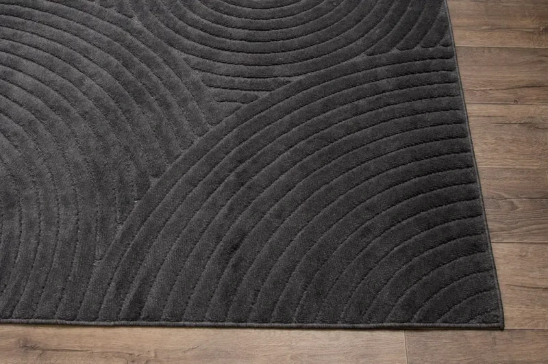 Dywan art deco 3d Dywilan Juno 6 D798AA anthracite przybliżenie wzoru