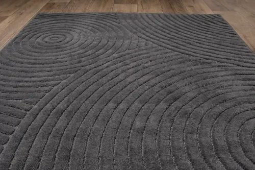 Dywan art deco 3d Dywilan Juno 6 D798AA anthracite rzut z góry