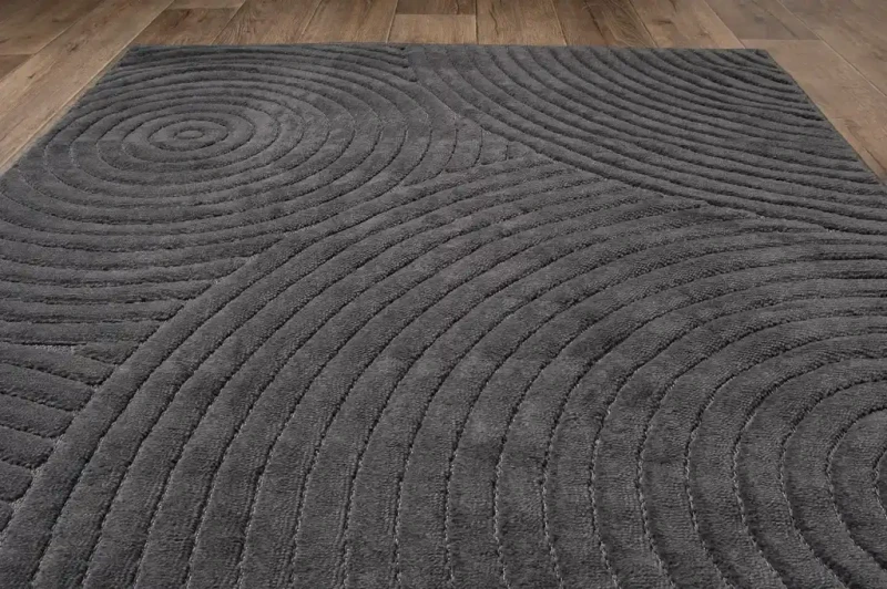 Dywan art deco 3d Dywilan Juno 6 D798AA anthracite rzut z góry