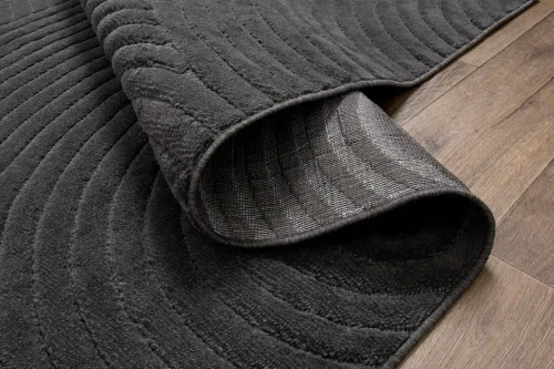 Dywan art deco 3d Dywilan Juno 6 D798AA anthracite obszycie i spód