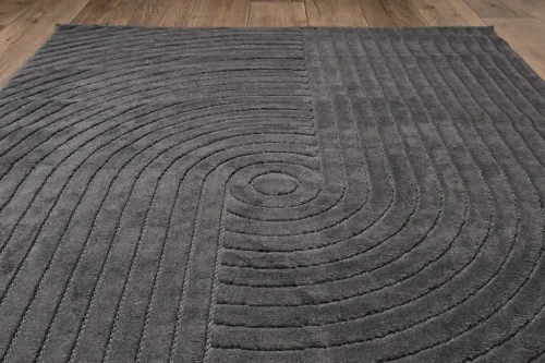 Dywan art deco 3d Dywilan Juno 4 D801AA anthracite rzut z góry