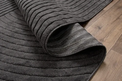 Dywan art deco 3d Dywilan Juno 4 D801AA anthracite obszycie i spód