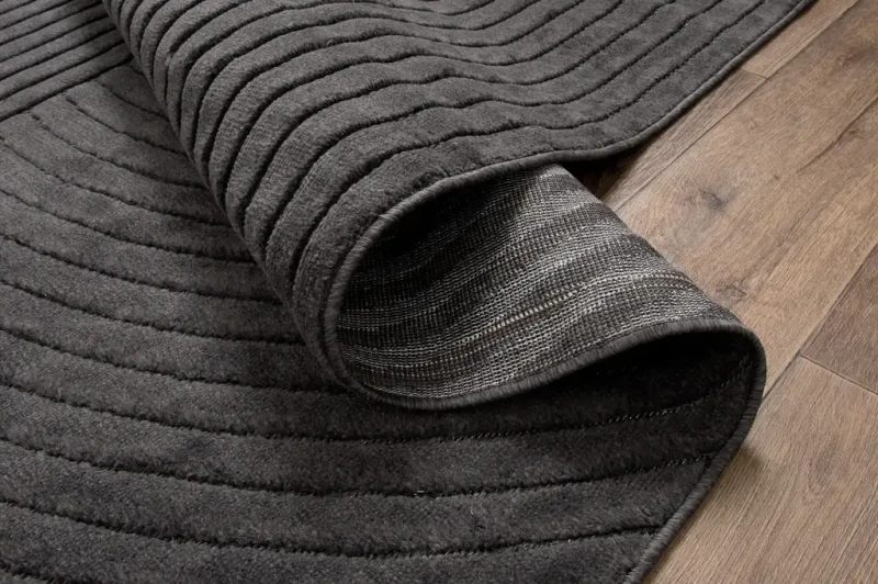 Dywan art deco 3d Dywilan Juno 4 D801AA anthracite obszycie i spód
