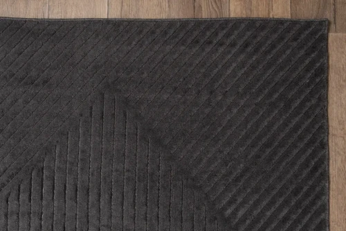 Dywan art deco 3d Dywilan Juno 1 E132AA anthracite obszycie boków