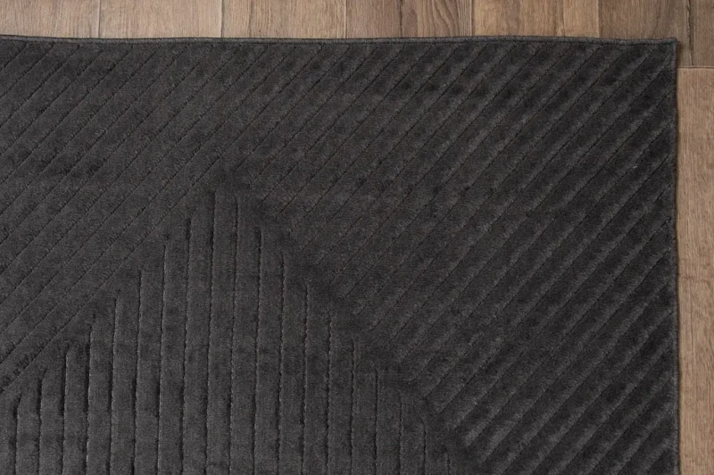 Dywan art deco 3d Dywilan Juno 1 E132AA anthracite obszycie boków