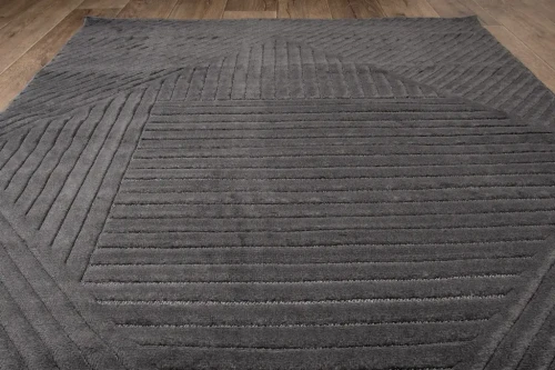 Dywan art deco 3d Dywilan Juno 1 E132AA anthracite rzut z góry
