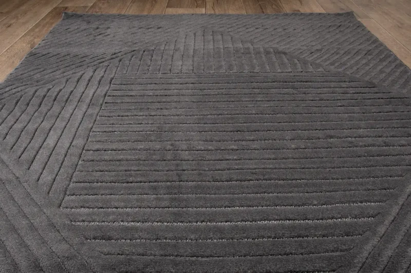 Dywan art deco 3d Dywilan Juno 1 E132AA anthracite rzut z góry