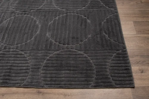 Dywan art deco 3d Dywilan Juno 8 H952AA anthracite przybliżenie wzoru