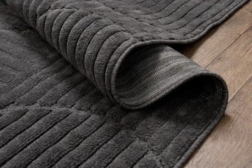 Dywan art deco 3d Dywilan Juno 8 H952AA anthracite obszycie i spód