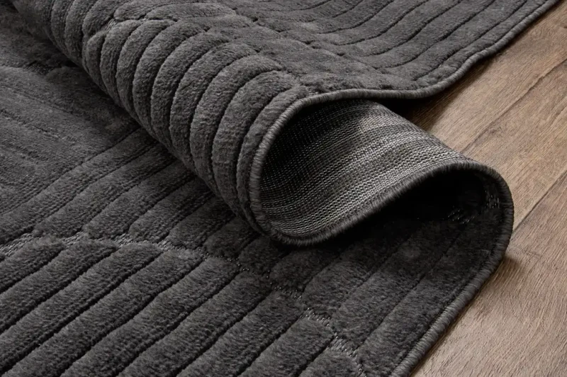 Dywan art deco 3d Dywilan Juno 8 H952AA anthracite obszycie i spód