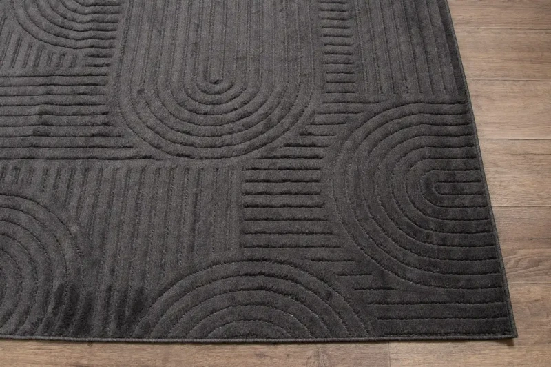 Dywan art deco 3d Dywilan Juno 7 G267AA anthracite  przybliżenie wzoru