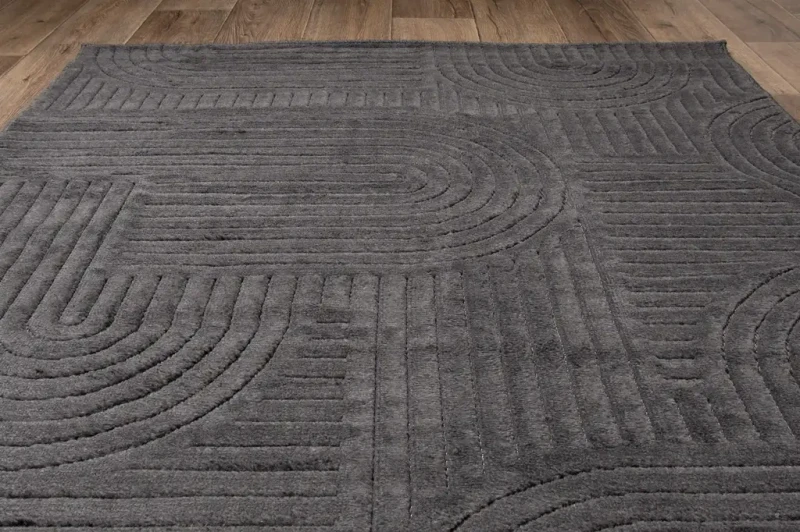 Dywan art deco 3d Dywilan Juno 7 G267AA anthracite rzut z góry