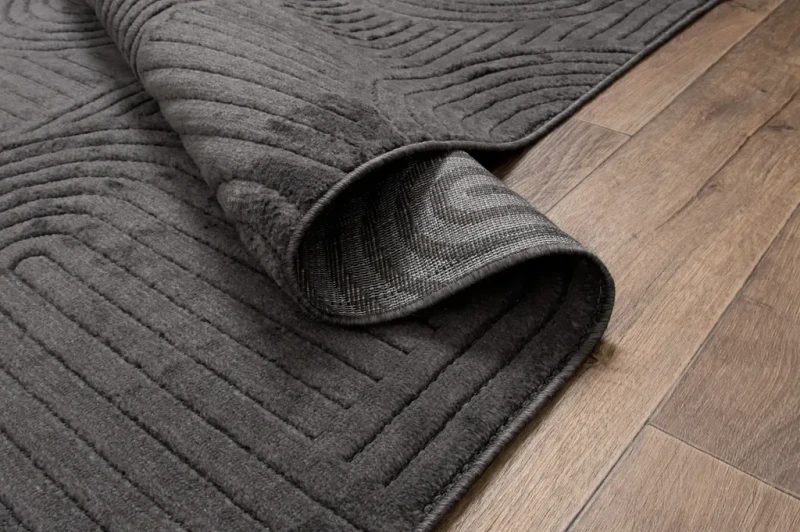 Dywan art deco 3d Dywilan Juno 7 G267AA anthracite obszycie i spód