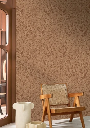 Tapeta do salonu wzór roślinny Casamance Palmadora 76680814 Astragale.webp