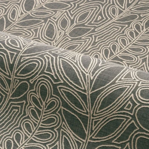 Ciemna tapeta z jasnym haftem Casamance Palmadora 76680916 Astragale.webp