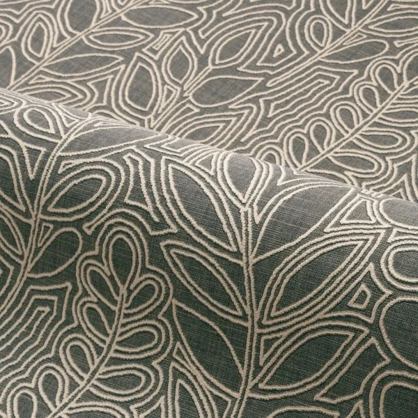 Ciemna tapeta z jasnym haftem Casamance Palmadora 76680916 Astragale.webp