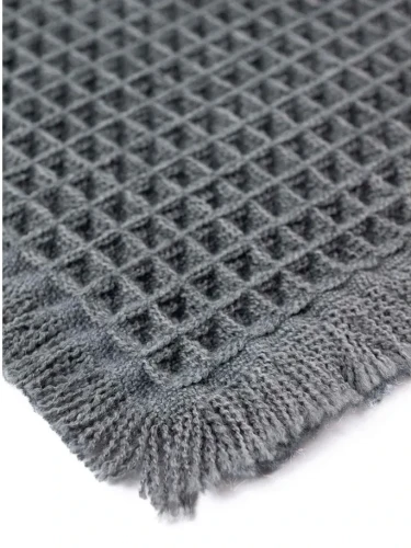 Dywanik uniwersalny Waffle ciemno szary - róg