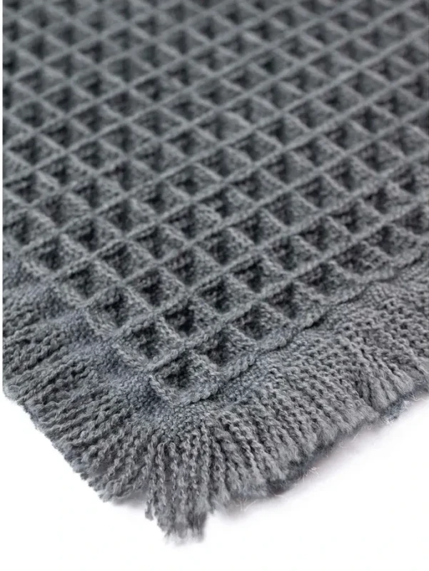 Dywanik uniwersalny Waffle ciemno szary - róg