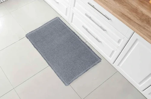 Dywanik uniwersalny 3d Waffle jasno szary w kuchni