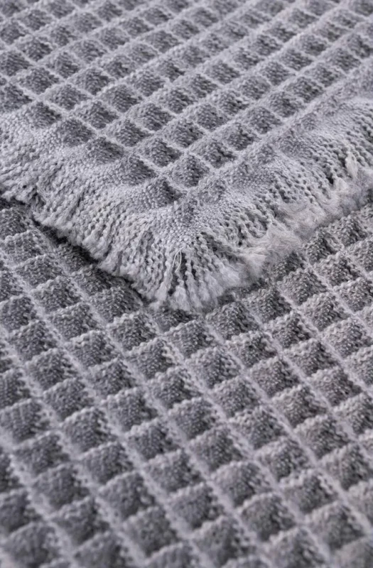 Dywanik uniwersalny Waffle jasno szary - wzór geometryczny
