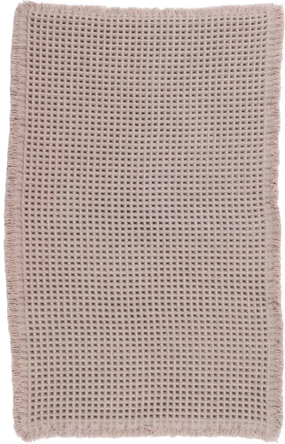 Dywanik geometryczny 3d Waffle beżowy