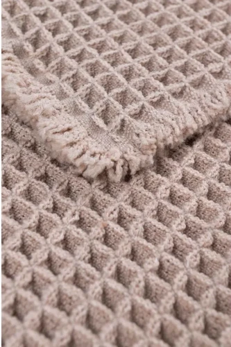 Dywanik nowoczesny Waffle beżowy - struktura 3d