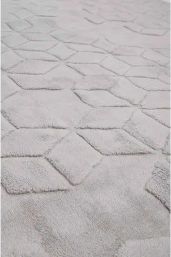 Dywan pluszowy Venesia geometria 3d szary - runo 3d