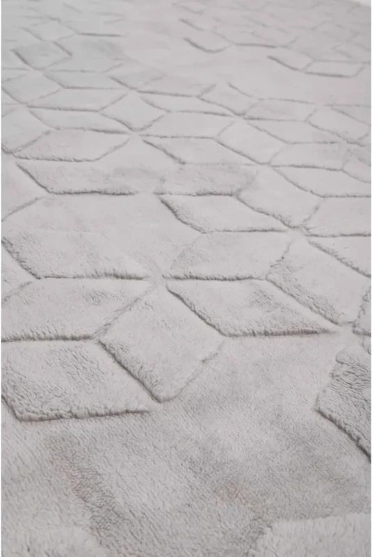 Dywan pluszowy Venesia geometria 3d szary - runo 3d