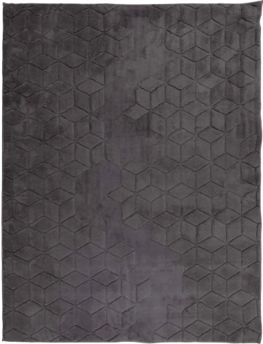 Dywan pluszowy Venesia geometria 3d antracytowy
