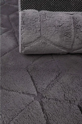 Dywan Venesia geometria 3d antracytowy - bok