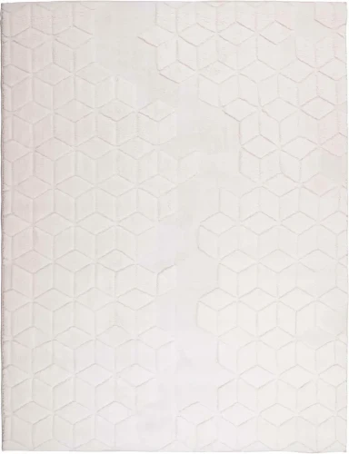 Dywan pluszowy Venesia geometria 3d krem