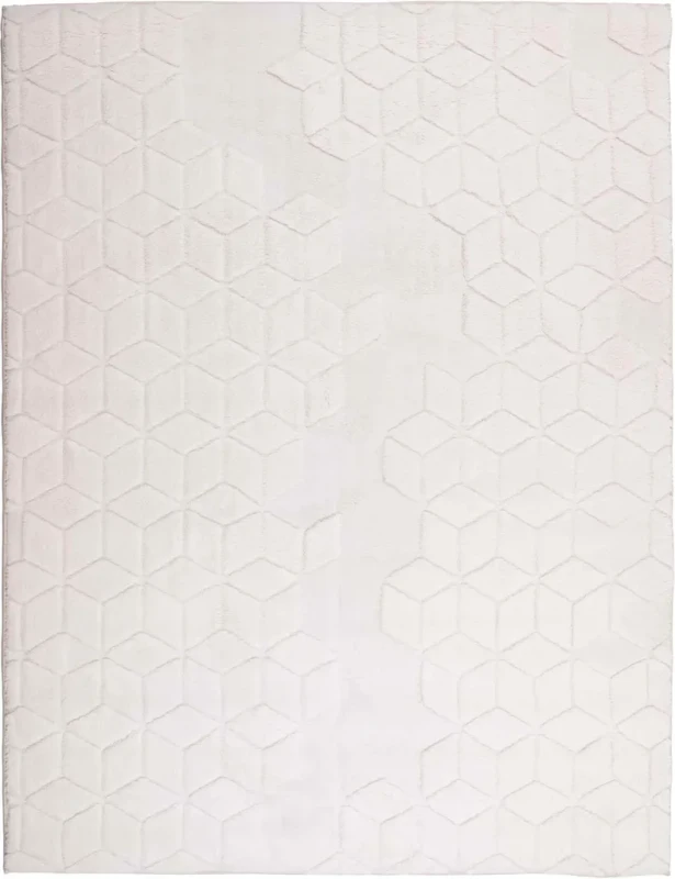 Dywan pluszowy Venesia geometria 3d krem