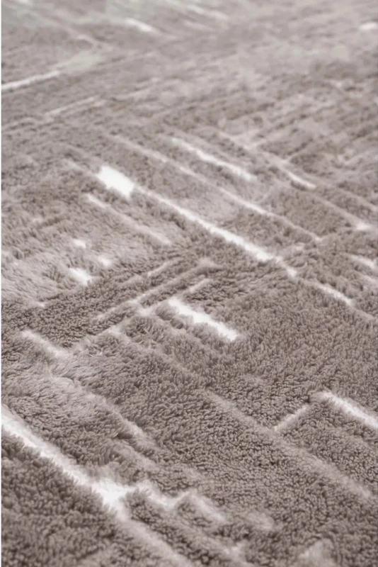 Dywan pluszowy Venesia przecierka 3d szary - wzór 3d