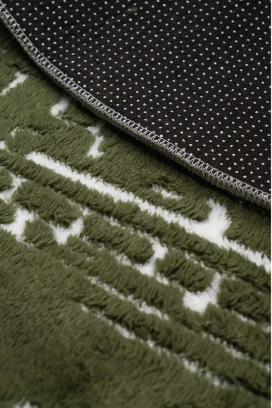 Dywan okrągły Venesia przecierka 3d zielony - spód