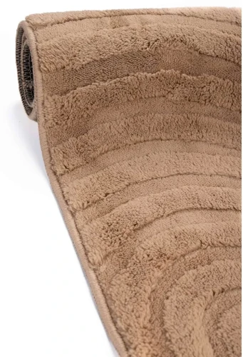 Dywan pluszowy Venesia modern 3d beżowy - bok