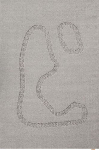 Dywan szary wełniany Agnella Ladnini Morphic Blooms