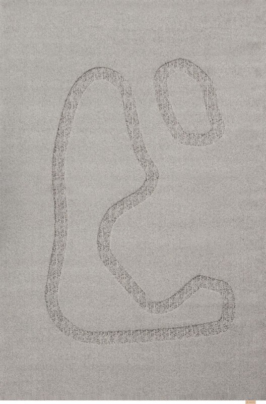 Dywan szary wełniany Agnella Ladnini Morphic Blooms