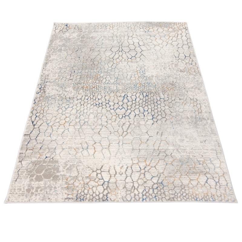 Dywan nowoczesny Portland G513B white/d_blue  rzut z góry