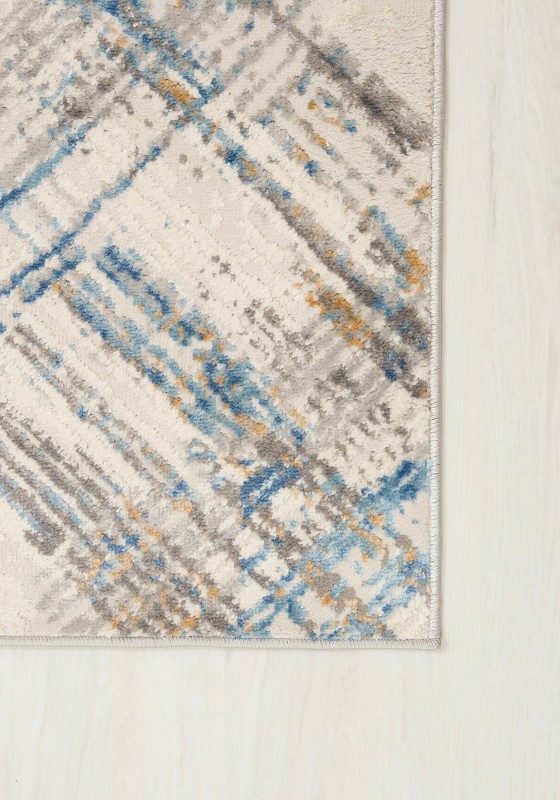 Dywan nowoczesny Portland G505B white/d_blue zbliżenie na wzór