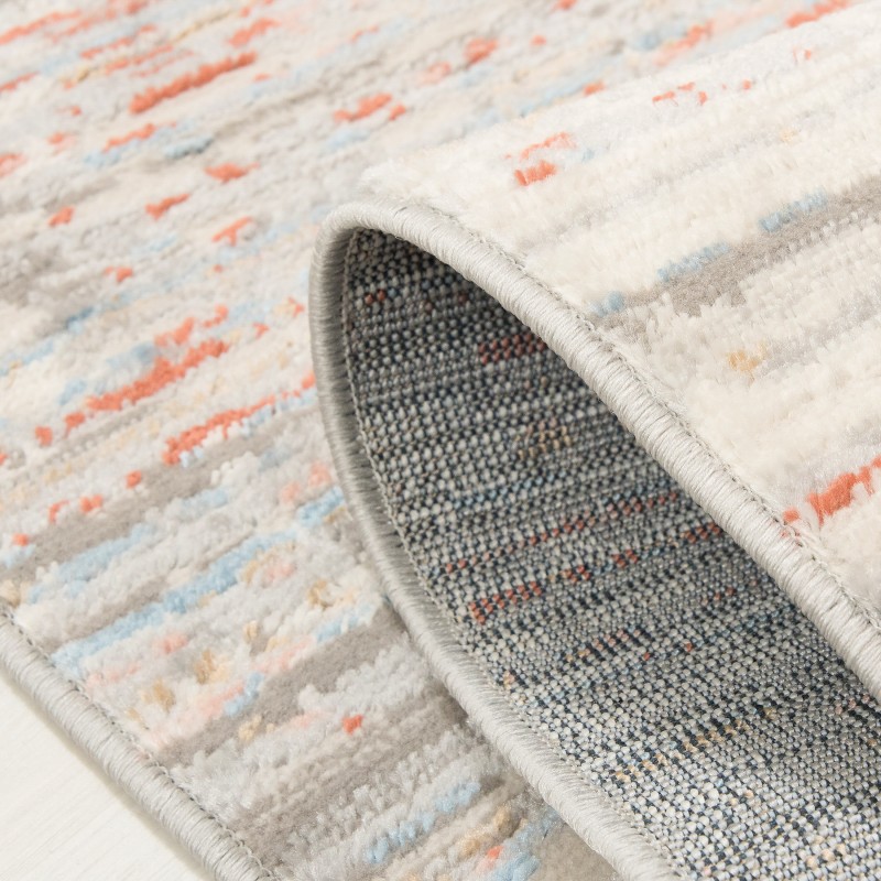 Dywan nowoczesny Portland G501C white/salmon runo i spód