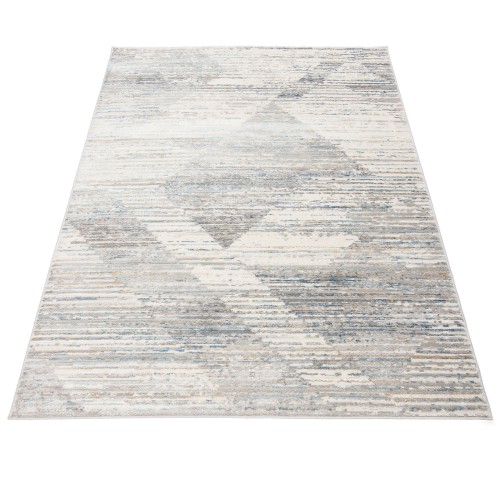 Dywan nowoczesny Portland Hil G501B white/d_blue rzut z góry