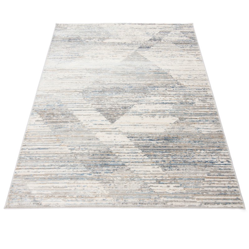 Dywan nowoczesny Portland Hil G501B white/d_blue rzut z góry