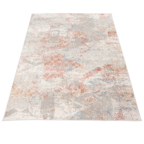 Dywan nowoczesny Portland Hik G500C white/salmon rzut z góry
