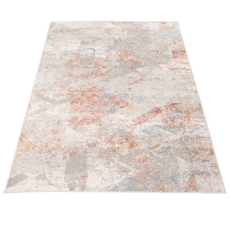 Dywan nowoczesny Portland Hik G500C white/salmon rzut z góry