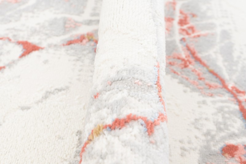 Dywan nowoczesny Portland R216A l_gray/salmon zbliżenie na runo