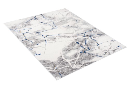 Dywan nowoczesny Portland R216B l_gray/d_blue  rzut z boku