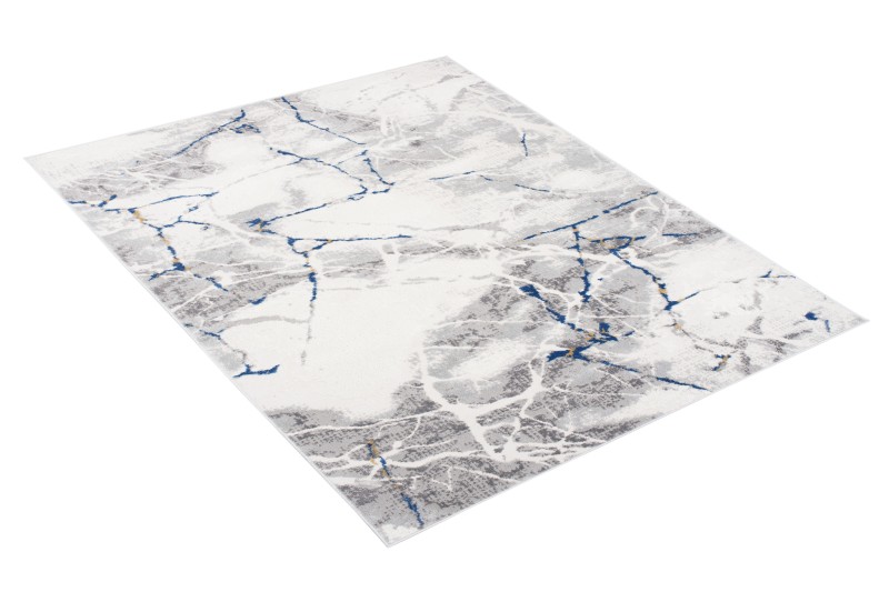 Dywan nowoczesny Portland R216B l_gray/d_blue  rzut z boku