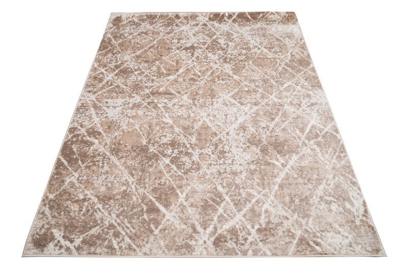 Dywan nowoczesny Portland D054E white/vizon rzut z ukosa